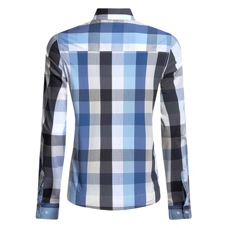 Рубашка в клетку Синий M